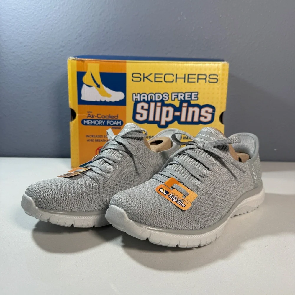 Skechers Hands Free Slip-ins Women 5.5 Grey NEW Ultra Flex 3.0 104421
